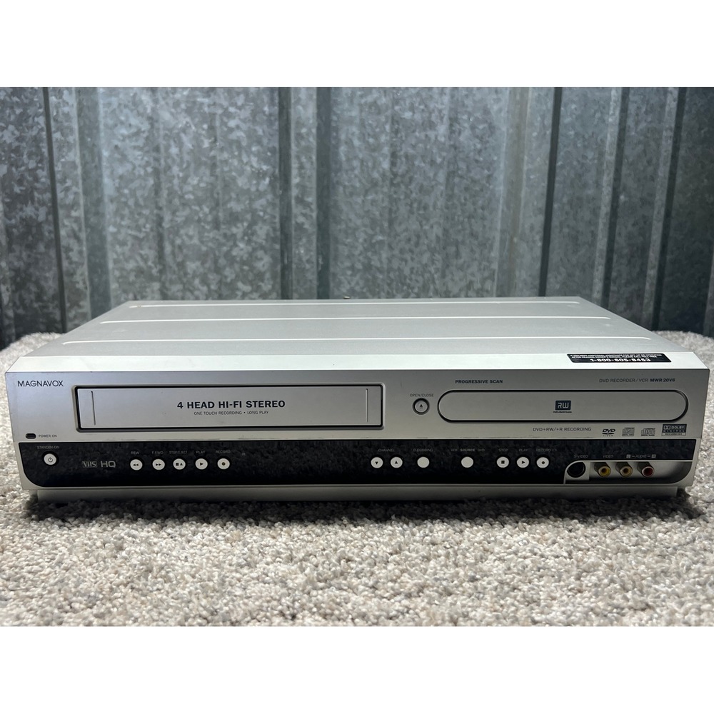 Magnavox‎ MWR20V6 DVD Recorder VCR Combo 4 Head Hi-Fi Stereo